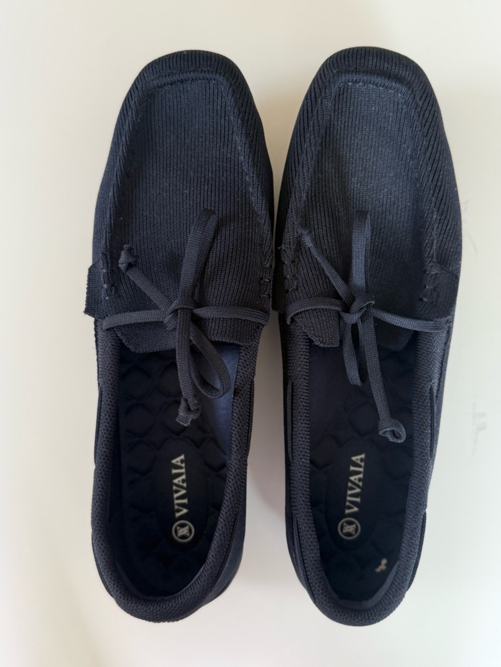 Vivaia women’s Navy Knit Casual Loafers.  European size 40.5   Comfort shoe